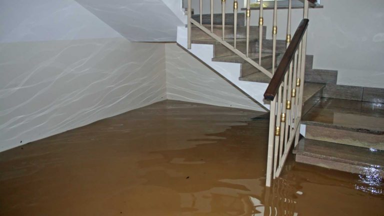 flood damage inside of a home