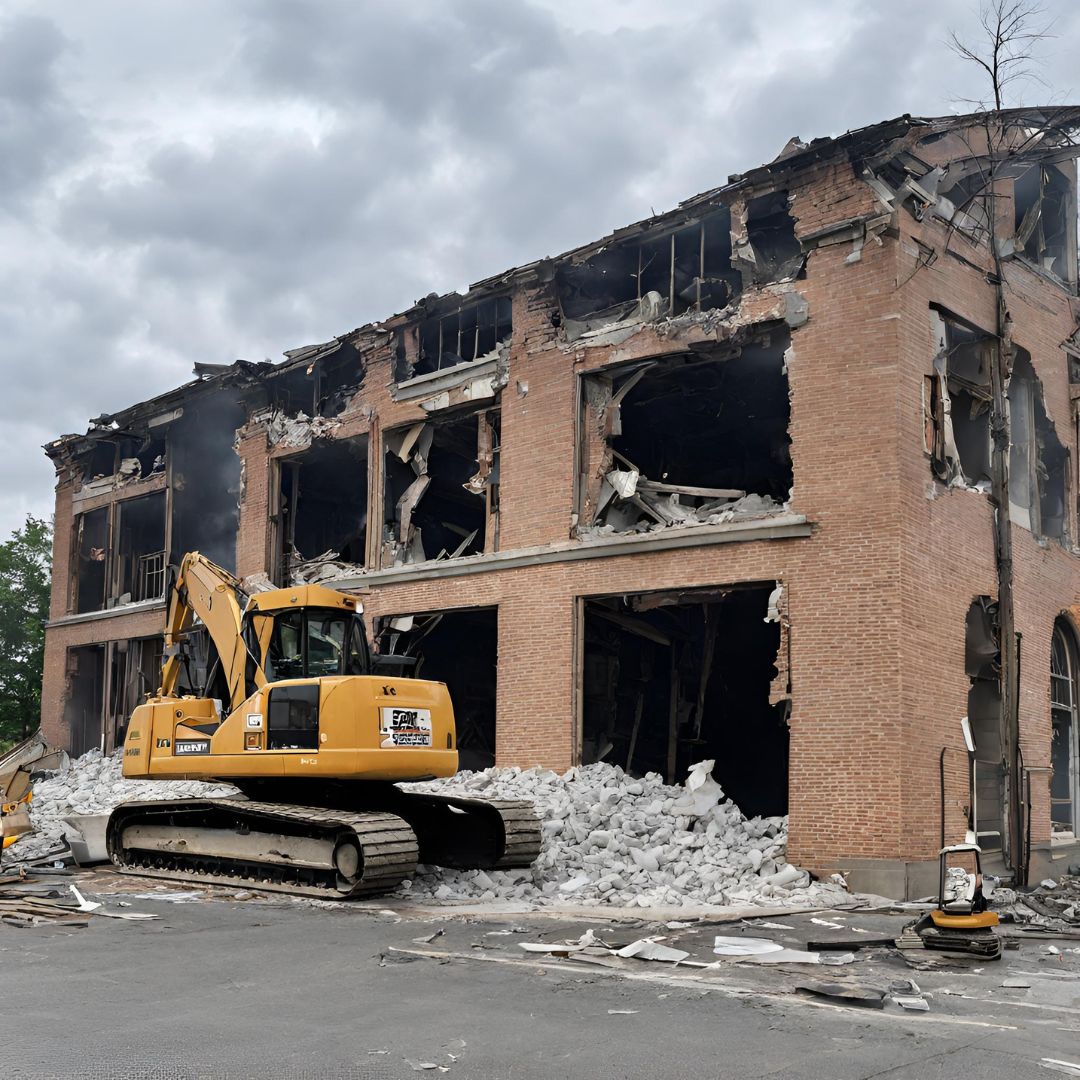 old building being demolished in New Jersey