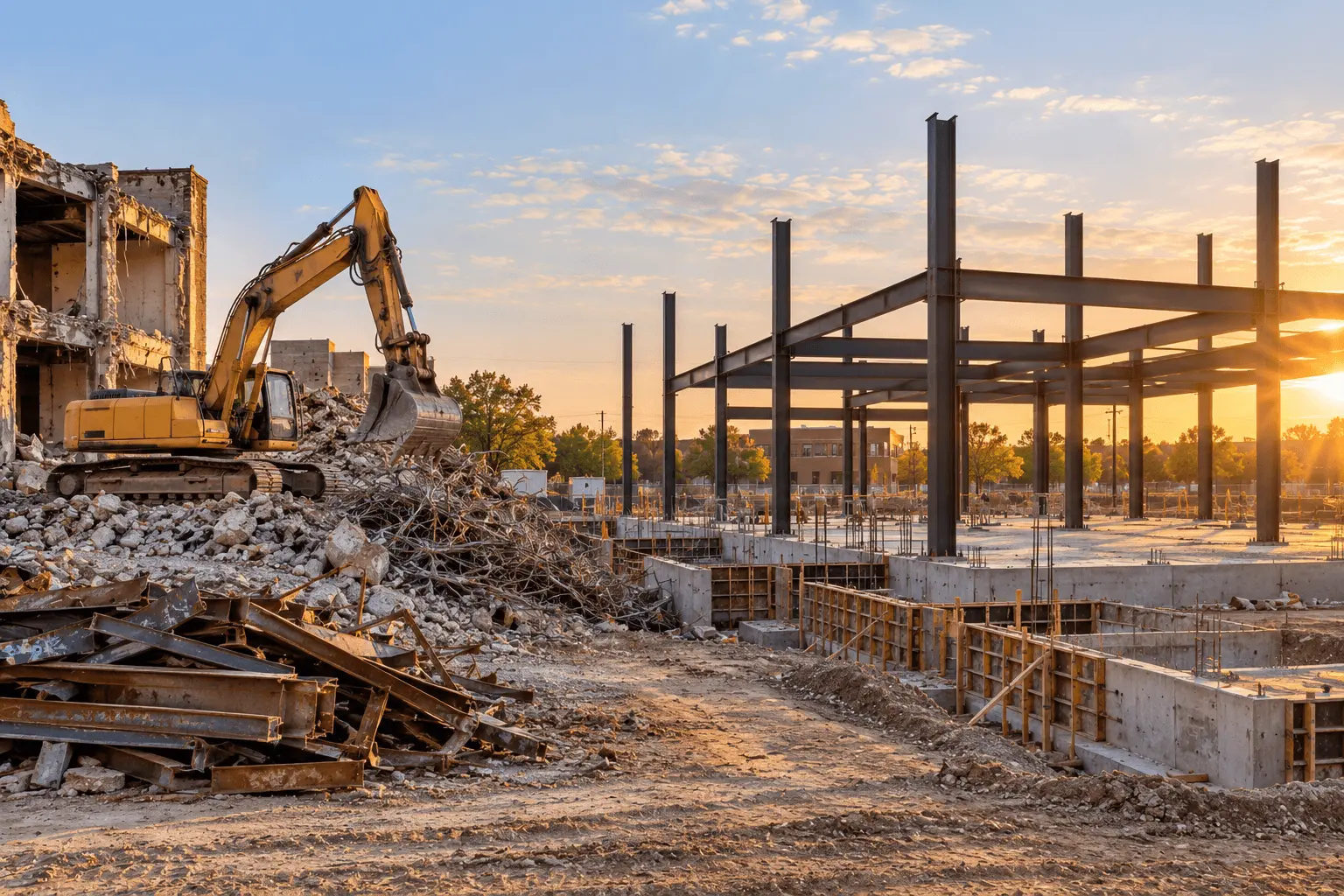 general-contractor-cleveland-demolition-to-rebuild-steel-frame-bella