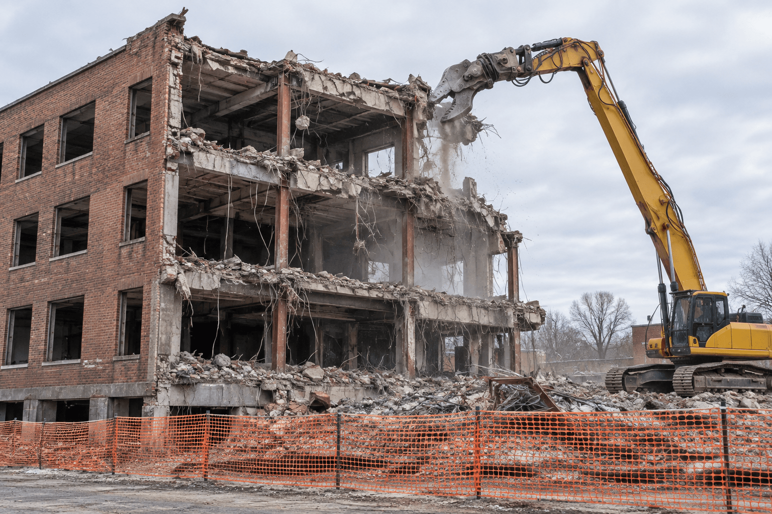structural-demolition-westchester-county-high-reach-excavator-bella