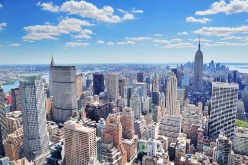 high angle photo of New York City