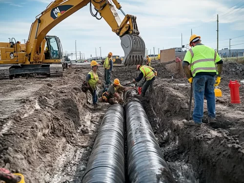 site work drainage installation